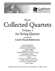 COLLECTED QUARTETS #1 SCORE cover Thumbnail